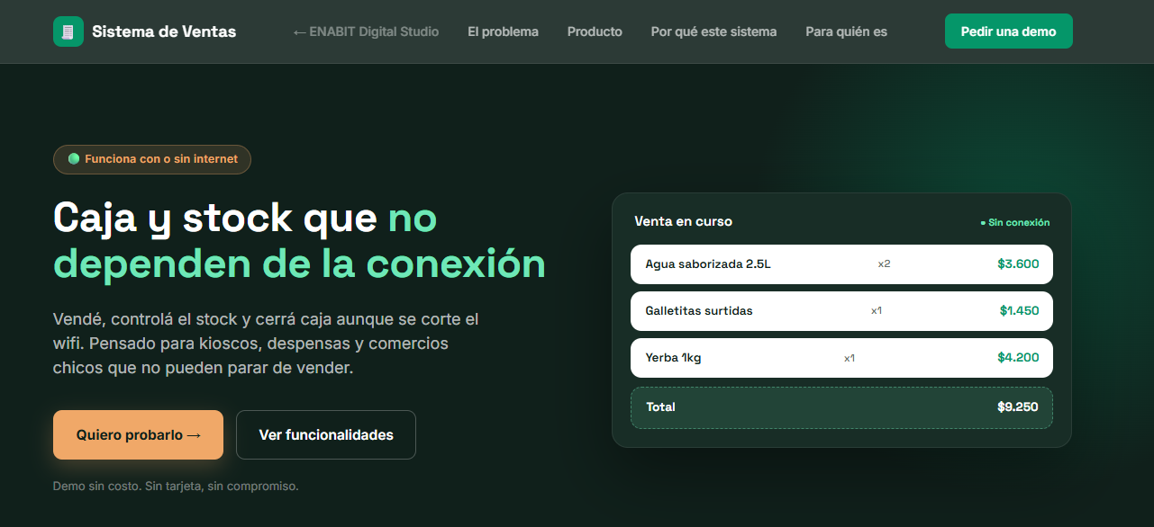 Vista previa del Sistema de Ventas